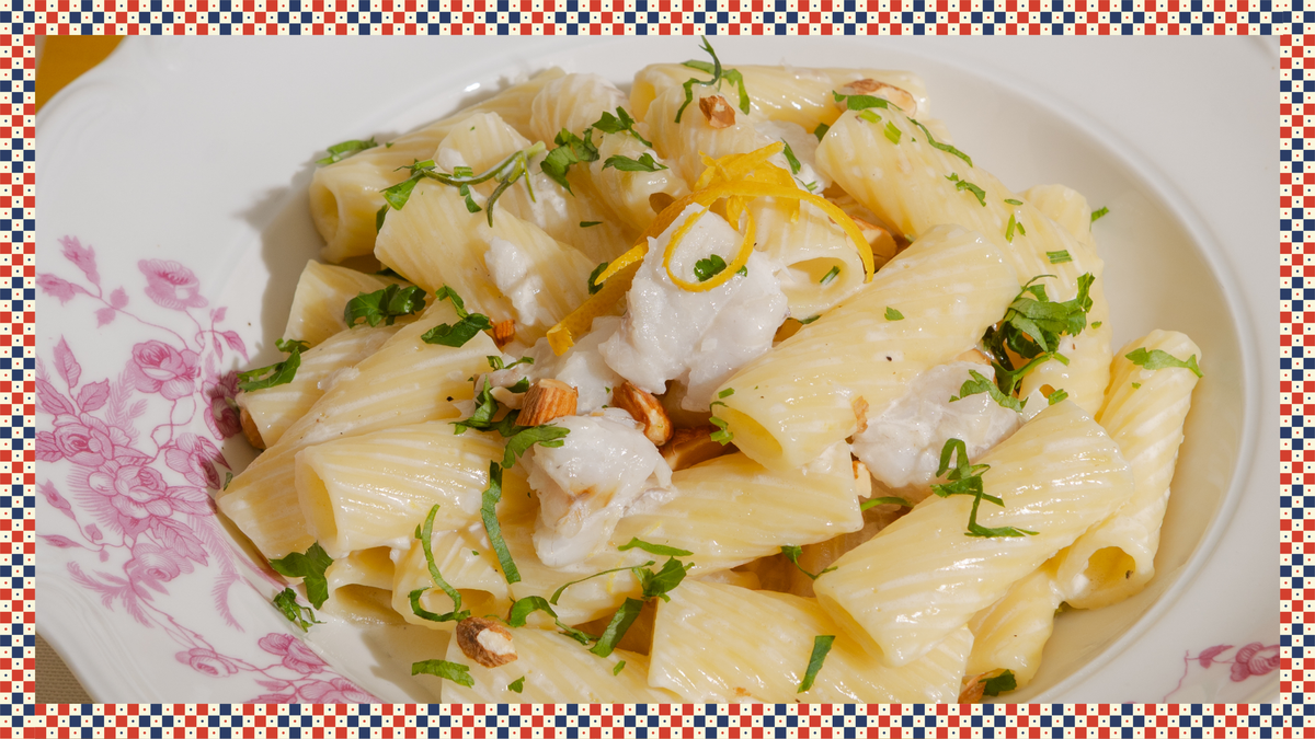 KREMALI BALIKLI MAKARNA TARİFİ | TORTIGLIONI AL NASELLO
