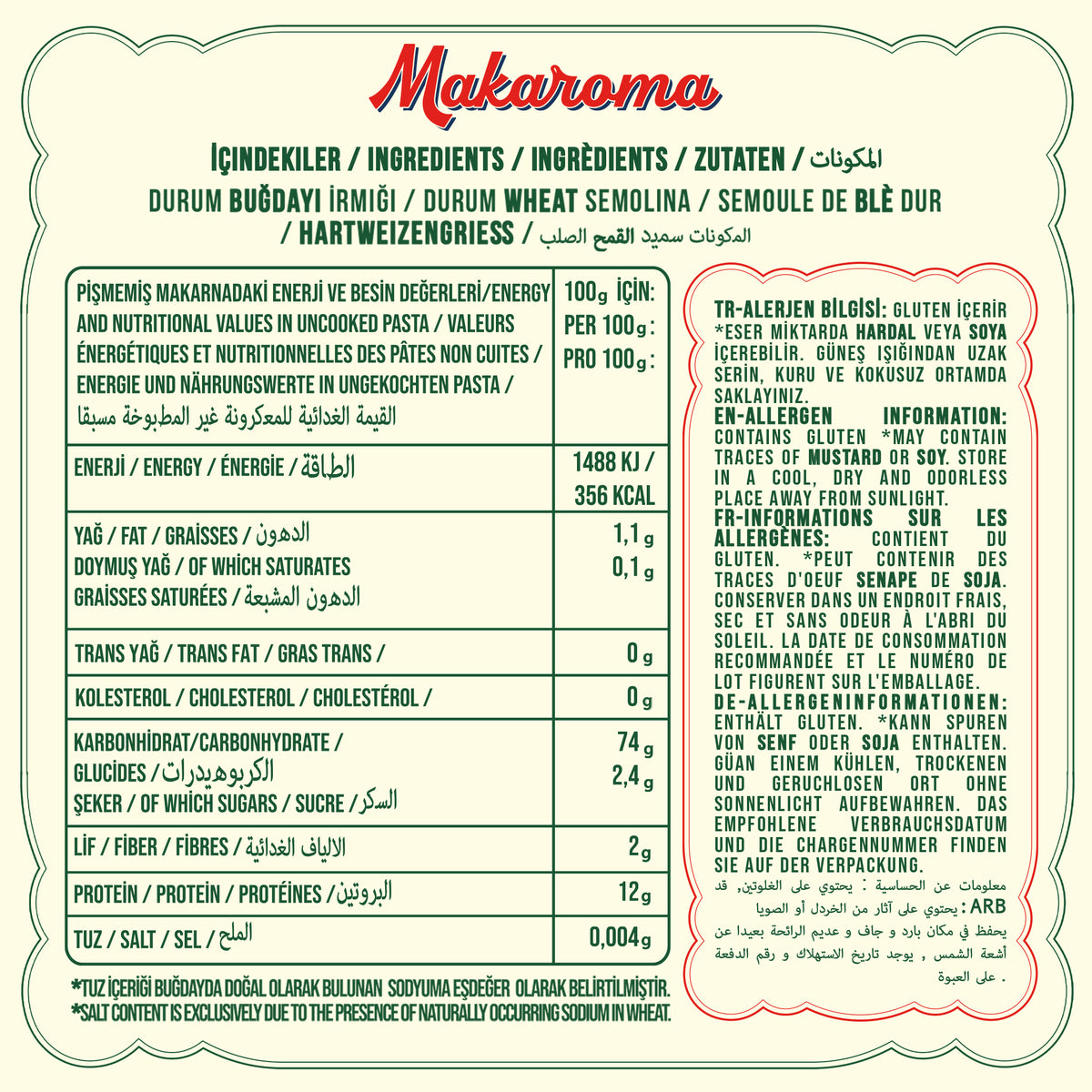 Makaroma Lazanya 500 g